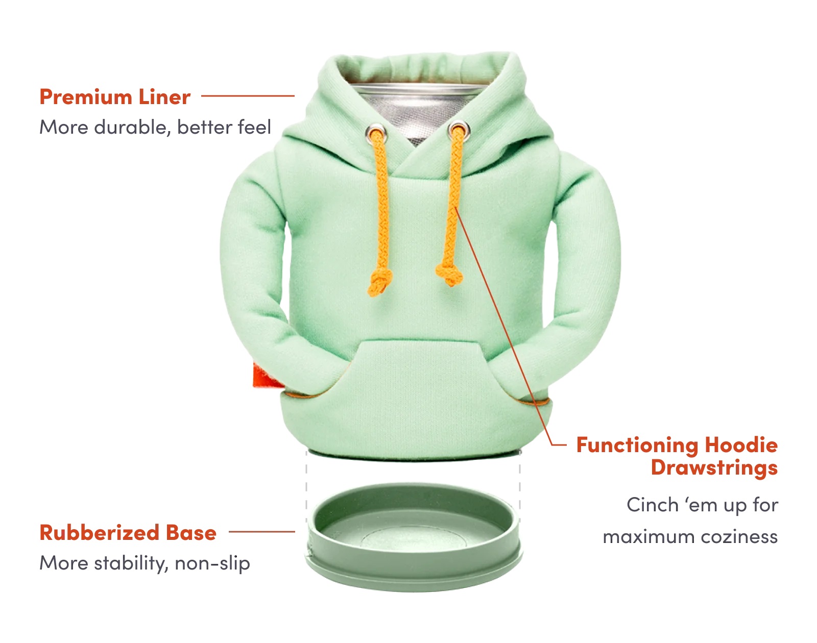 Puffin Drinkwear – Seafoam Hoodie Koozie
